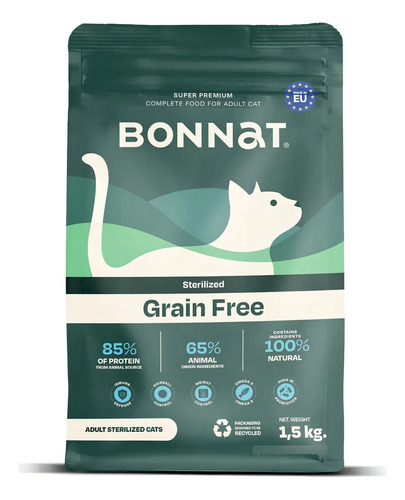 Bonnat Green Free Gato Sterilized Adult 1,5 kg