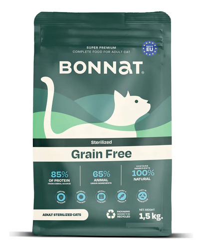 Bonnat Green Free Gato Sterilized Adult 1,5 kg