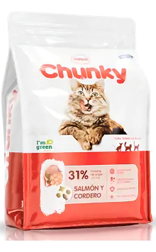 Chunky Concentrado Gato De 0,8 kg – 1,5 kg 1,5 kg Sabor a Salmón/Cordero