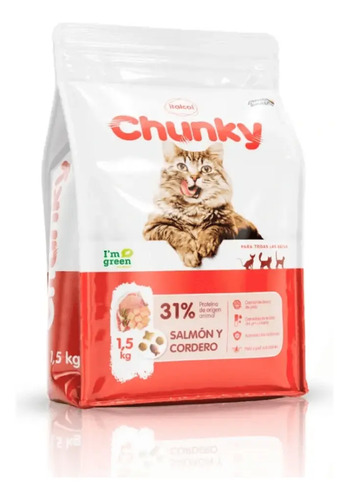 Chunky Gato 8 kg Sabor a Salmón/Cordero