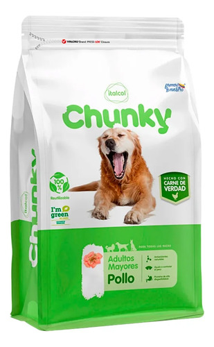 Chunky Perro Adulto 12 kg Sabor a Cordero/Arroz/Salmón