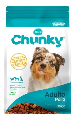 Chunky Perro Adulto 25 kg Sabor a Pollo