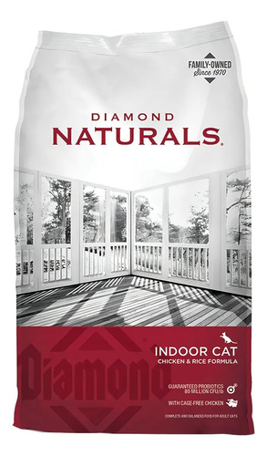 Diamond Naturals Feline Indoor CAT Adult 8,16 kg Sabor a Pollo Y Arroz