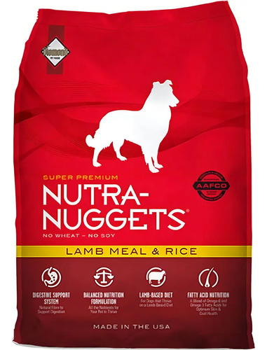 Diamond Nutra-Nuggets Canine Super Premium dog Adult 3 kg Sabor a Lamb Meal & Rice