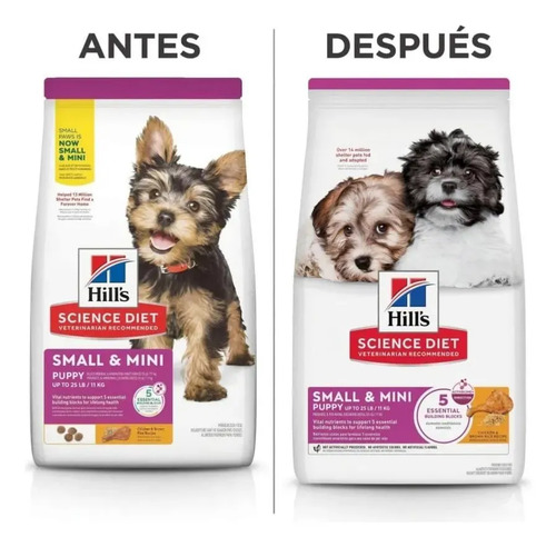 Hills Canine Small & Mini Science Diet Puppy 2,04 kg Sabor a Pollo/Arroz integral