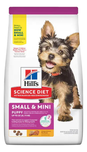 Hills Canine Small & Mini Science Diet Puppy 2,04 kg Sabor a Pollo/Arroz integral