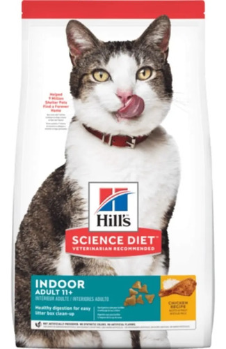 Hills Indoor Feline Science Diet Adult 11+ 1,58 kg Sabor a Pollo