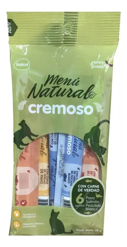 Menú Natural Cremoso Gato 6 unds