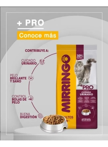 Mirringo Feline Mas +pro cuidado Urinario Adult 8 kg