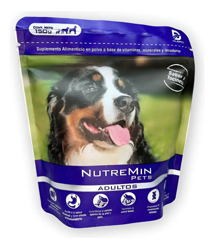Nutremin Pets Canine Suplemento alimenticio en polvo con vitaminas,minerales y levadura Adult 150 gr