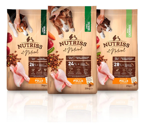 Nutriss Al Natural Con Trosos de Pollo 20 kg