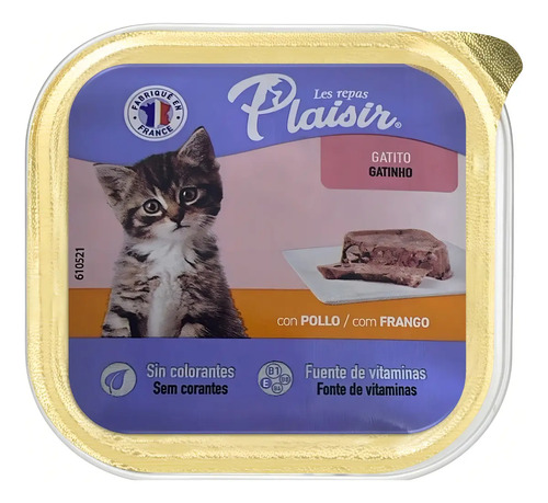 Plaisir Feline Kitten 100 gr Sabor a Pollo