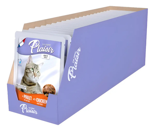 Plaisir Sobre Feline Sterilised Adult 100 gr Sabor a Pollo