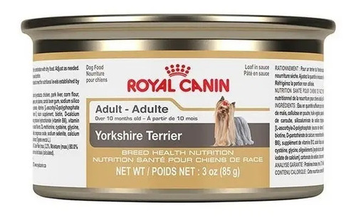 Royal Cannin Breed Health Nutrition Wet Perro Yorkshire Lata 85 gr