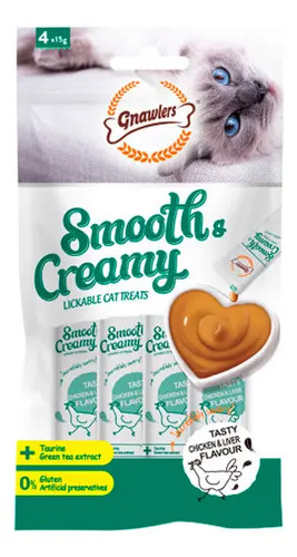 Smooth & Creamy Treats Feline 4×15 gr Sabor a Pollo