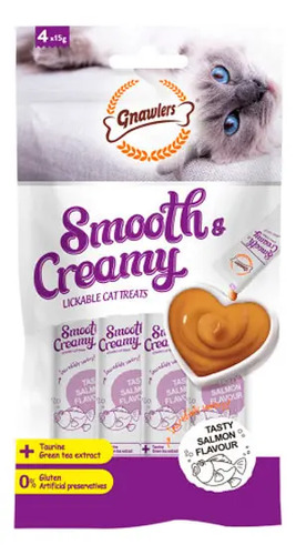 Smooth & Creamy Treats Feline 4×15 gr Sabor a Salmón